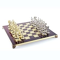Renaissance Chess Set - Gold-Silver - Red Board