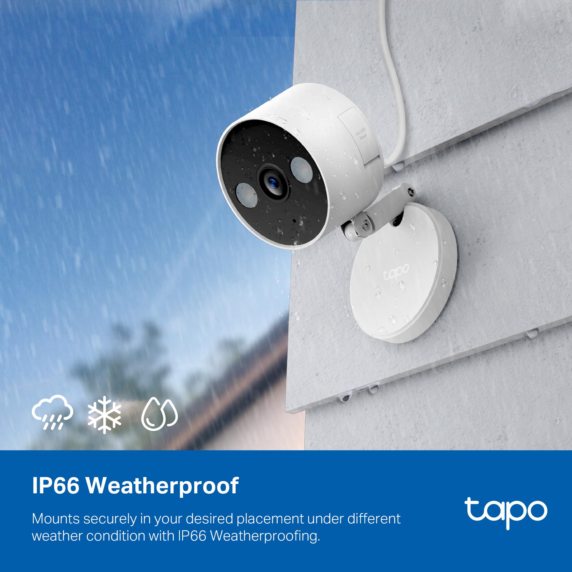 Tapo 2K QHD Security Camera, Indoor/Outdoor, Color Night Vision, Free Person/Pet/Vehicle Detection, Invisible IR Mode for Pet & Baby Monitor, 2-Way Audio, Local & Cloud Storage, 2.4G Wi-Fi (Tapo C120)