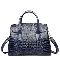 Handbags and Purses for Women Crocodile Pattern Shoulder Bag Leather Top-Handle Satchel Ladies Fashion Tote