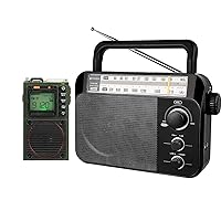 Retekess TR604 AM FM Battery Operated Radio, TR111 Shortwave Radio, Pocket Radio with Bluetooth,APP Control,TF，Recording, Clock, Alarm, Sleep Timer