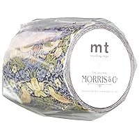 カモ井加工紙 Kamoi MTWILL26 Masking Tape, mt, William Morris Strawberry, Thief Indigo/Mineral 2.0 inches (50 mm) x 23.4 ft (7 m)