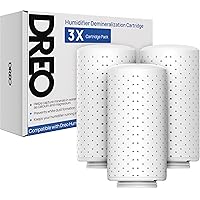Dreo Demineralization Cartridge 3-Pack for Humidifiers, Compatible with Dreo Humidifiers HM512S/713/713S, Prevent Mineral Build-up, Filter Hard Water, Eliminate White Dust