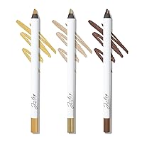 Julep When Pencil Met Gel Sharpenable Multi-Use Longwear Eyeliner Pencil Trio (3pc Set) : Rustic Gold, Gilded Gold, Bronze shimmer