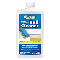 STAR BRITE Instant Hull Cleaner - Easily Remove Stains, Scum Lines & Grime for Boat Hulls, Fiberglass, Plastic & Painted Surfaces - Wipe On, Rinse Off Formula 32 Ounces (081732)