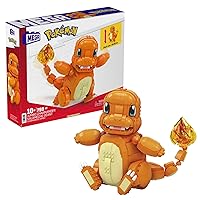 MEGA Pokémon Jumbo Charmander Building Set with 750 Compatible Bricks and Pieces and Poké Ball, Toy Gift Set for Ages 10 and up, HHL13