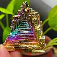 Room Decoration 50g Brilliant Rainbow Titanium Bismuth Cluster Ore Rare Gemstone Quartz Crystal,50g