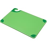 San Jamar Saf-T-Grip Plastic Cutting Board with Safety Hook, 12