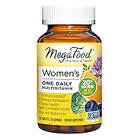 Women's One Daily Multivitamin for Women with Iron, B Complex, Vitamin C, Vitamin D, Biotin & More - Plus Real Food - Immune Support Supplement - Bone Health - Vegetarian - 36 Tabs