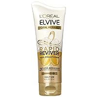 Elvive Total Repair 5 Rapid Reviver Deep Conditioner, Repairs Damaged Hair, No Leave-In Time, Heat Protectant, with Damage Repairing Serum and Protein, 6 oz.