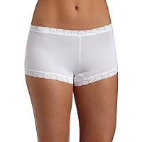 Women's One Fab Fit Boyshorts, Low-Rise Fit Microfiber Boyshort Panties with Lace