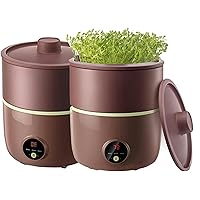 Sprouting Pot, Household Automatic Germination Machine Intelligent Bean Sprout Cultivation Clay Pot Sprouting Machine 2PCS-1/