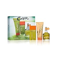 Curve Men's Cologne Fragrance Set, Deodorant, Aftershave Balm & Cologne, Spicy Wood Magnetic Scent, Father's Day 3 Piece Gift Set