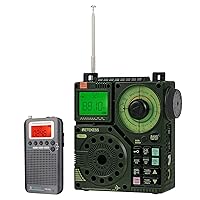 Retekess TR112 Portable Shortwave Radio,TR105 Airband Radio,APP Control, AM FM SW AIR VHF WB CB Receiver with Bluetooth,Digital Clock, Alarm, Backlight LCD, and Extend Antenna