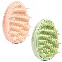 2 Pack Compact Hair Brush, Mini Hair Brush for Detangling, Scalp Brush for Hair Care, Convenient Hairbrush for Effective Detangling, Scalp Massager