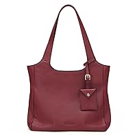 Kattee Soft Genuine Leather Tote Bags for Women Fashion Shoulder Hobo Purses and Handbags with Coin Pouch