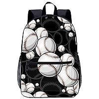 Baseball Softball Ball Graphics Travel Laptop Backpack Lightweight 17 Inch Casual Daypack Shoulder Bag for Men Women