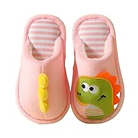 Kids Dinosaur Slippers Toddler Comfort House Slippers Cute Warm Plush Slip On Boys Girls Indoor Fuzzy Princess Slippers