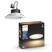 Philips Hue Smart Recessed 6 Inch LED Downlight Old Version - White Ambiance Warm-to-Cool White Light - 1 Pack - 700LM - Control with App - Works with Alexa, Google Assistant and Apple Homekit