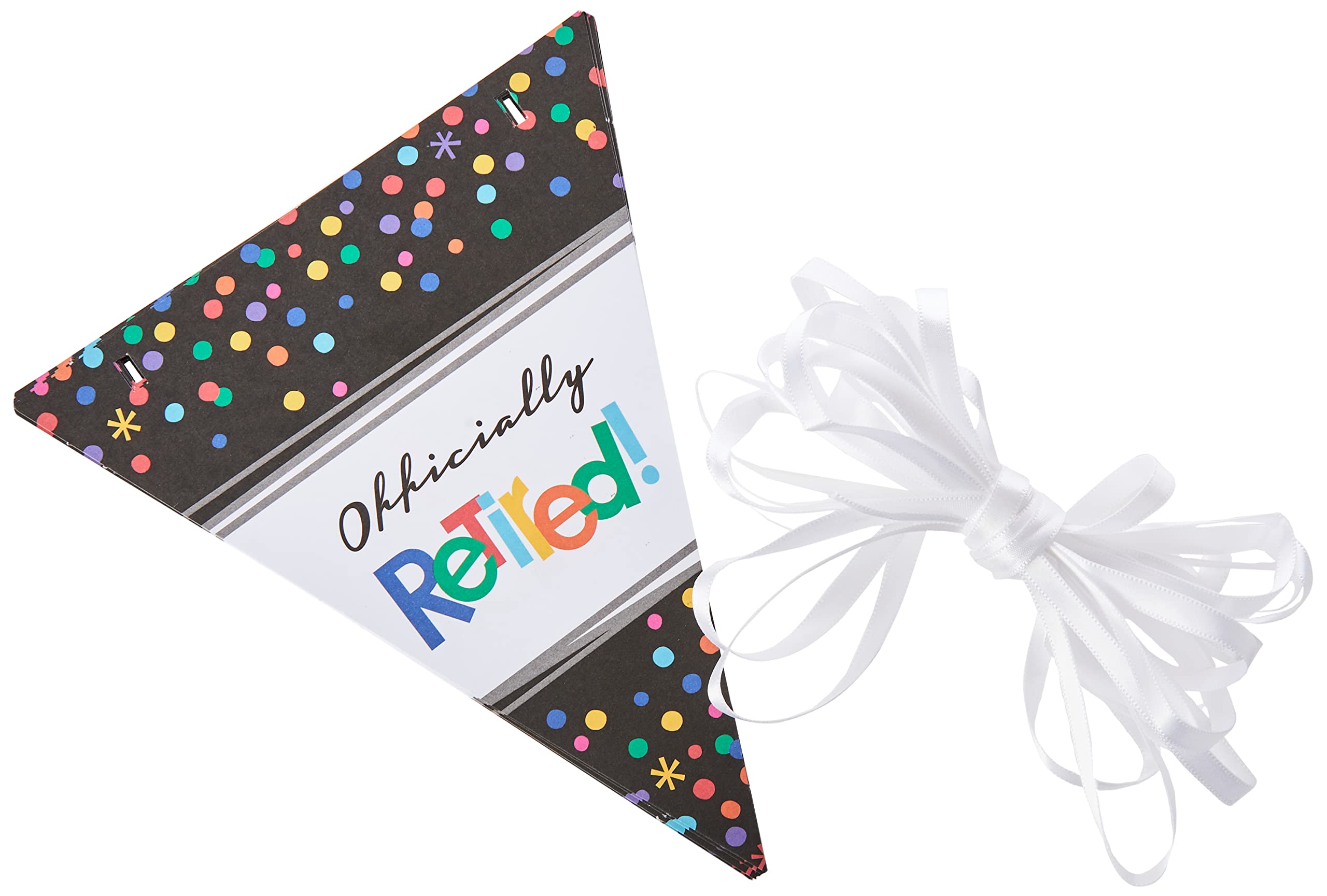 Officially Retired Multicolor Pennant Banner Set - 15 ft (Pack Of 1) - 24 Pennants & Ribbon Included - Perfect Celebration Decoration