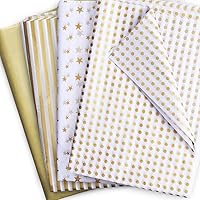 60 Sheets Gold Tissue Paper Gift Wrap Bulk,20