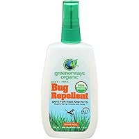 Greenerways Organic, Bug Repellent, Premium, USDA Organic, Non-GMO, Natural, Mosquito-Repellent, Bug Repellant, Bug Spray, DEET-Free, Pest Control, 4OZ