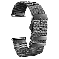Watch Bands 18mm 20mm 22mm Compatible for Smart watch or traditional watch, Universal Stainless steel Metal Mesh Watch strap quick release Replacement band for Men Women