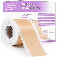 Silicone Scar Sheets - 1.6” x 120” Roll, Medical Grade Scar Tape, Non-Irritating Scar Removal Strips for Surgical Scars, Keloid Bump, C-Section, Tummy Tuck