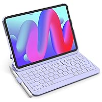 Inateck iPad 10 Case with Keyboard, for iPad 10 Gen 2022, iPad Air 6th/5th/4th (2022/2020), iPad Pro 11 4/3/2/1, Horizontal Vertical, Ultralight, QWERTY, with Pencil Holder, BK2007 Purple