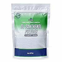 DL-Panthenol Powder - Provitamin B5 Powder for Cosmetics, DIY, Hair & Skin Care - 8 oz / 227 gm (8 Oz)