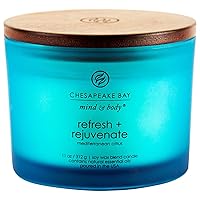 Chesapeake Bay Candle PT41327 Scented Candle, Refresh + Rejuvenate (Mediterranean Citrus), Coffee Table