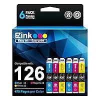 E-Z Ink (TM Remanufactured Ink Cartridge Replacement for Epson 126 T126 to use with Workforce 435 520 545 635 WF-3520 WF-3530 WF-3540 WF-7010 WF-7510 Stylus NX330(2 Cyan,2 Magenta,2 Yellow) 6 Pack