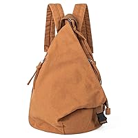 Canvas Backpack for Women Travel Backpack for Men Vintage Bookbag Style for Casual Daypack Backpacks (Brown-C)