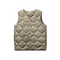 Puffer Vest Women Winter Warm Sleeveless Button Down Puffy Jacket Plus Size Short Thick Quilted Coats With Pockets