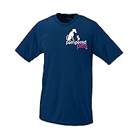 Adult Wicking Sport Who Rescued Whom? Logo on Back T-Shirt