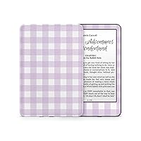Compatible with Amazon Kindle Skin, Decal for Kindle All Models Wrap Danish Pastel Purple Gingham Checkered Pattern (Paperwhite Gen 10)