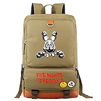 Unisex Five Nights at Freddy's Knapsack Large Computer Bookbag-Novelty Canvas Daypack for Youth,Teens
