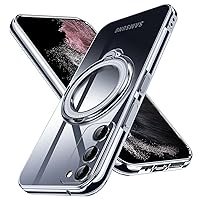 for Samsung Galaxy S20 FE Case with Camera Lens Protecto,Compatible with Magnetic,Soft TPU Transparent Electroplating Magnetic Ring Bracket Phone Case 6.5inch,Silvery JUS03-40