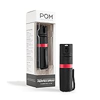 POM Pepper Spray Flip Top Pocket Clip - Maximum Strength OC Spray for Self Defense - Tactical Compact & Safe Design - 25 Bursts & 10 ft Range - Powerful & Accurate Stream Pattern