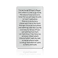 Correctional Officer Prayer Gifts Engraved Wallet Insert Card for Correctional Officer Christian Gifts Religious Jewelry Thanksgiving Gifts Valentines Christmas Birthday Gifts for Correctional Officer