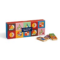 Galison Frank Lloyd Wright Domino Set – 28 Double Sided Colorful Geometric Patterned Wooden Domino Pieces