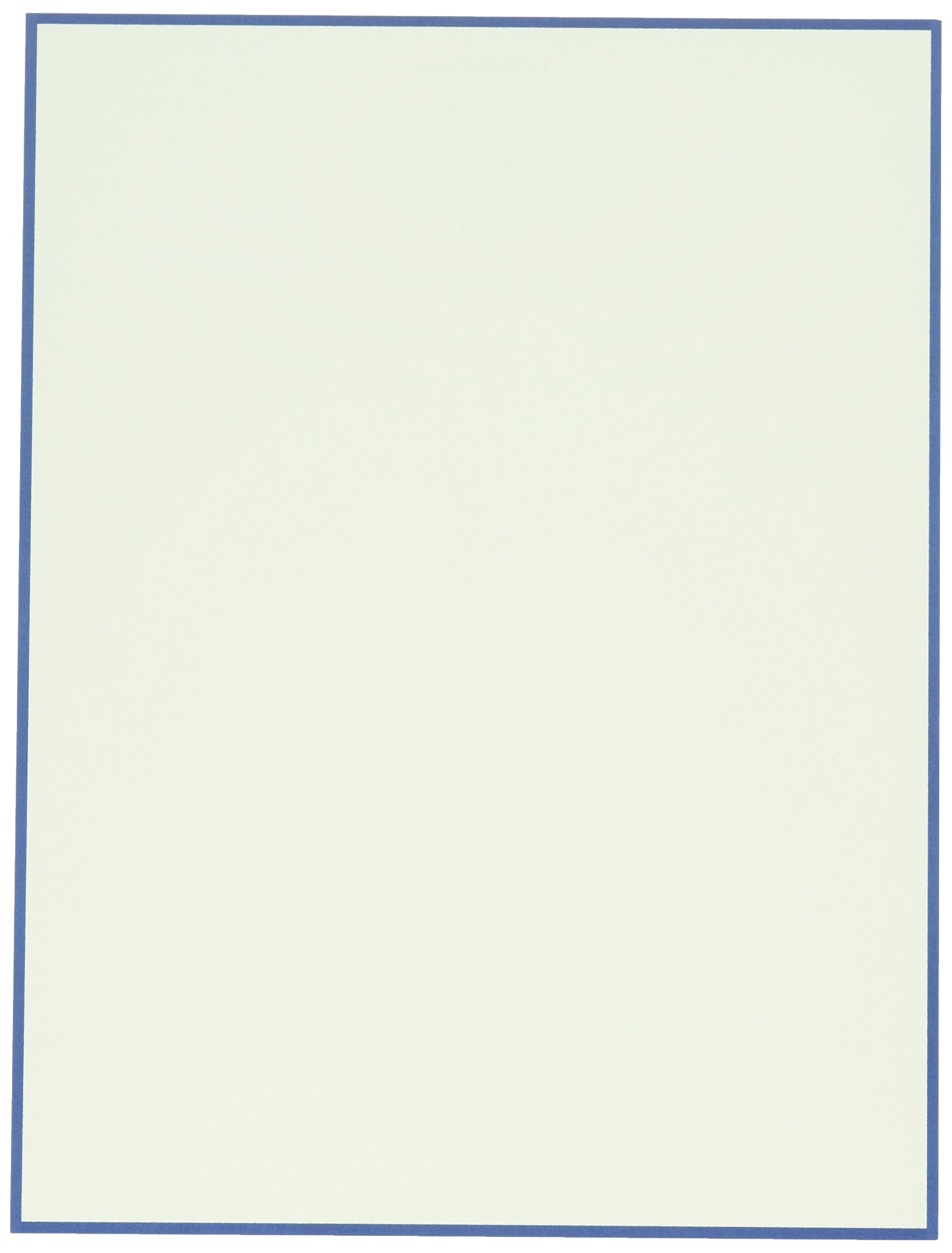 Crane & Co. Regent Blue Bordered Ecruwhite Letter Sheets (CH3316)