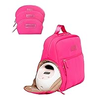 Sarah Wells Washable Pumping Bundle - Fiona Breastpumping Backpack and PackSWell Orgnaization Bags (Hot Pink)