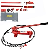 VEVOR 6 Ton Porta Power Kit 1.2M(47.2 inch) Oil Hose Hydraulic Car Jack Ram Autobody Frame Repair Power Tools for Loadhandler Truck Bed Unloader Farm and Hydraulic Equipment Construction
