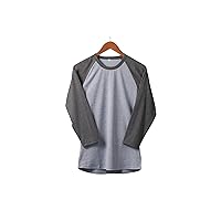 Cricut Mens Unisex Adult T-Shirt Blank, Raglan in Dark/Light Heathered Gray, 2XL, Light Heathered Gray, XX-Large US