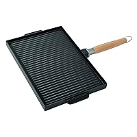 Non-Stick Grill and Griddle Pan with Removable Handle, 15