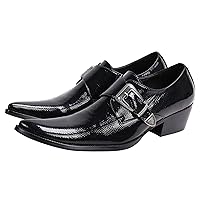 Loafers Men Dress Shoes Buckle Smoking Slipper Casual Shoes