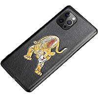 Embossed Design Chinese Style Back Phone Cover, for iPhone 13 Pro Max (2021) 6.7 Inch Leather Shockproof Case [Screen & Camera Protection],Eagle