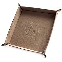 Deluxe Portable Folding 9 Inch Leather Dice Tray - Great for Most Fantasy Games!