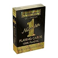 Waddingtons Number 1 Black and Gold Playing Cards Game , Red