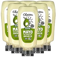 Chosen Foods 100% Avocado Oil-Based Classic Mayonnaise, Gluten & Dairy Free, Low-Carb, Keto & Paleo Diet Friendly, Mayo for Sandwiches, Dressings and Sauces (11.25 floz 6 Pack)